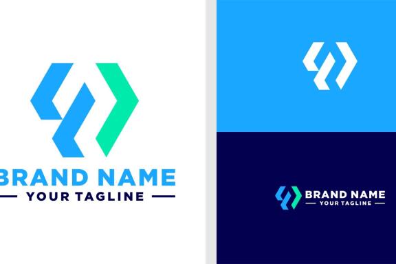 LETTER F LOGO ARROW MODERN GEOMETRIC EDITABLE