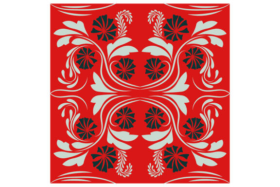 Folk Flowers Pattern Floral Print Ethnic Art