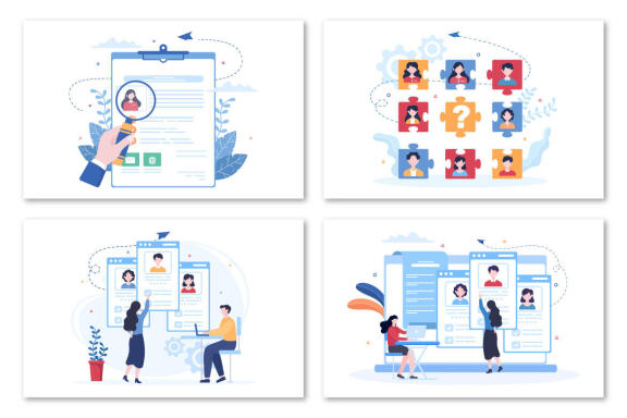 16 Employment Agency Illustration