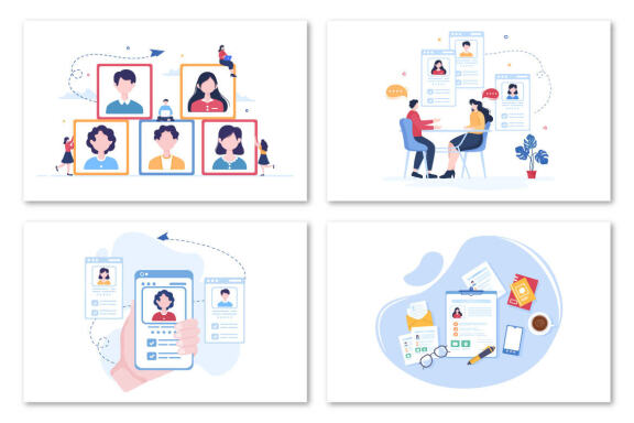 16 Employment Agency Illustration