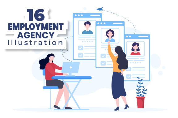 16 Employment Agency Illustration
