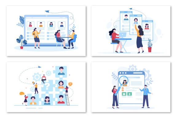 16 Employment Agency Illustration