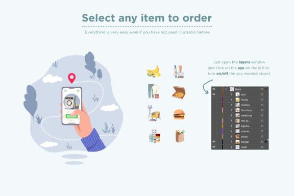 Delivery illustration creator