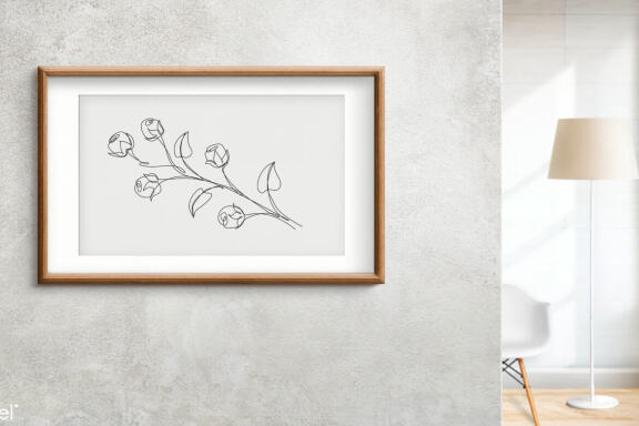 Floral Vector Line Art