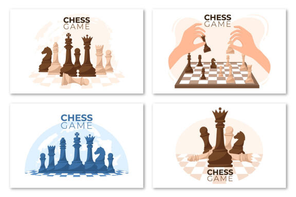 13 Chess Board Game Cartoon Illustration