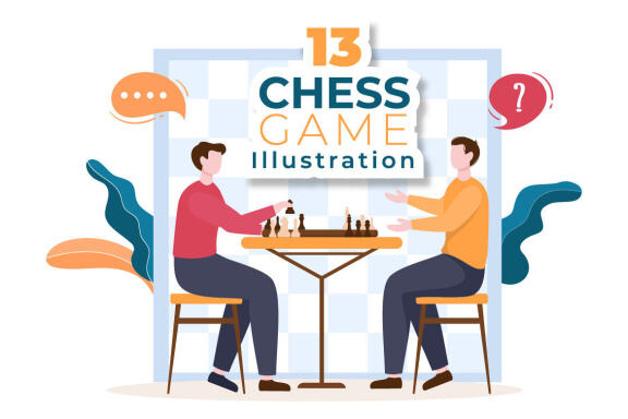 13 Chess Board Game Cartoon Illustration