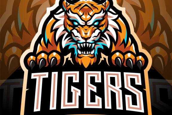 Tiger Face Esport Mascot Logo 