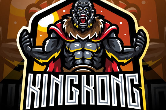 Gorilla King Esport Mascot Logo