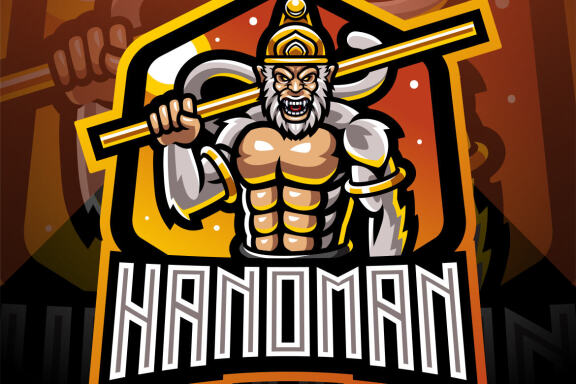 Hanoman Esport Mascot Logo 