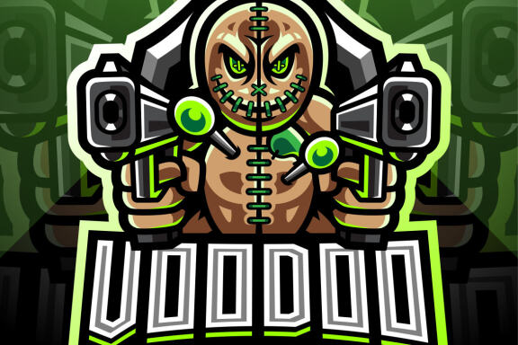 Voodoo Gunner Esport Mascot Logo
