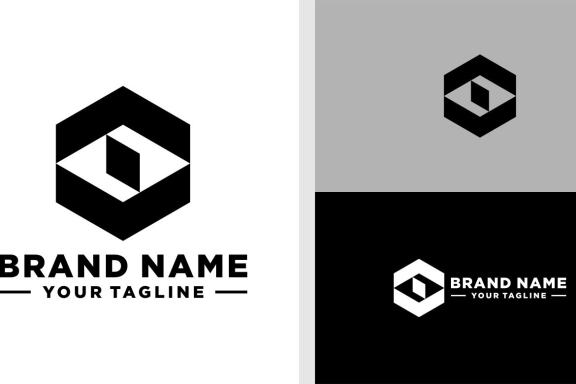 FF LOGO MONOGRAM HEXAGONAL UNUSUAL EDITABLE