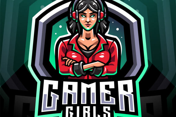 Girl Gaming Sticker, Logo, Gamer, Sticker PNG Transparent Image and Clipart  for Free Download