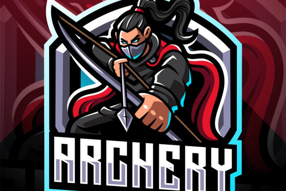 Archery Esport Mascot Logo 