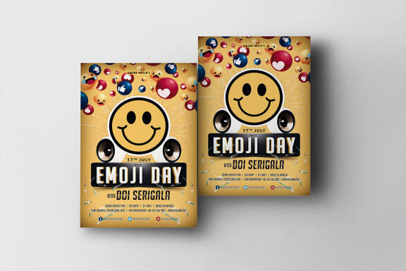 World Emoji Day Flyer Template