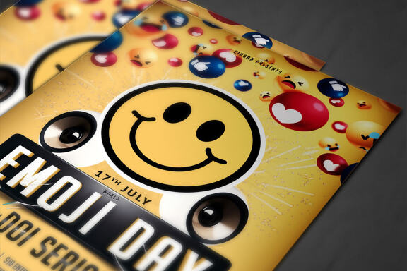 World Emoji Day Flyer Template