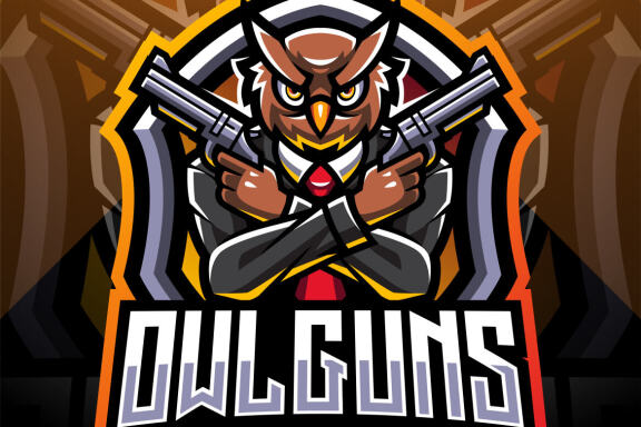 Owl Gunners Esport Mascot Logo