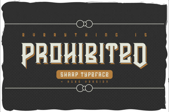 Prohibited font
