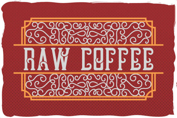 Raw coffee font