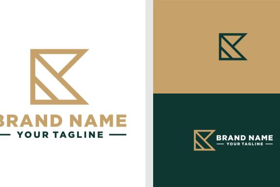 LETTER K LOGO MONOGRAM LUXURY LINE EDITABLE
