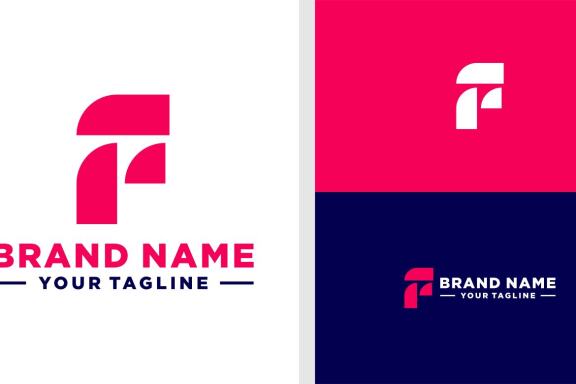 LETTER F LOGO MONOGRAM UNUSUAL GEOMETRIC EDITABLE