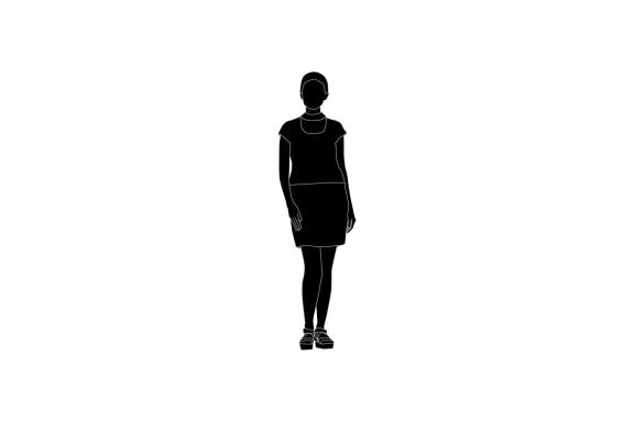 Vector illustration of elegant women posing