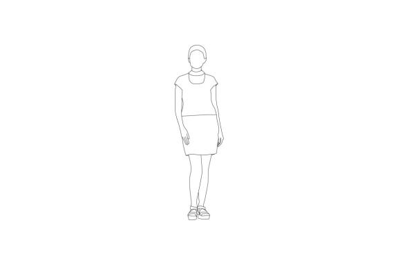 Vector illustration of elegant women posing