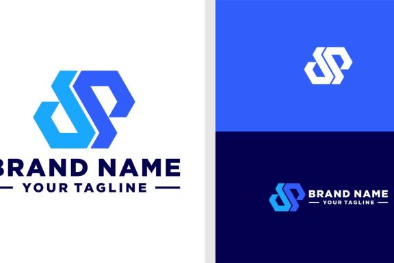 DP LOGO MONOGRAM UNIQUE GEOMETRIC EDITABLE
