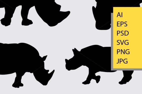 Rhinoceros animal silhouette