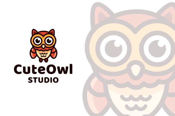 Cute Owl Logo Template