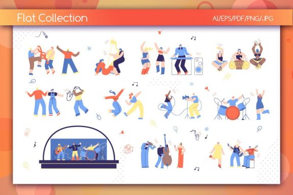 Music Festival Flat Collection