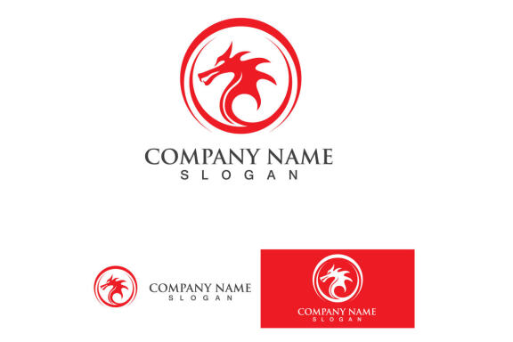 Dragon logo and symbol vector ver.3