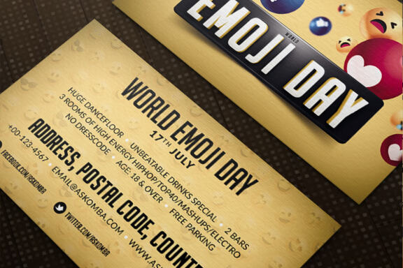 World Emoji Day Invitation Card
