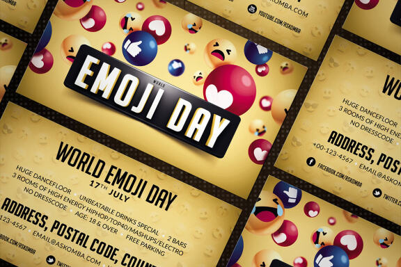 World Emoji Day Invitation Card