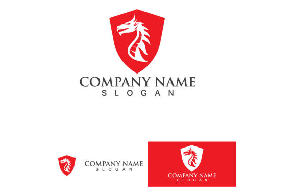 Dragon head logo and symbol vector 