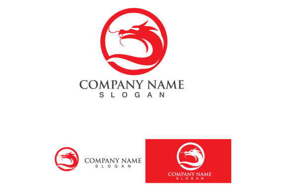 Dragon snake logo vector