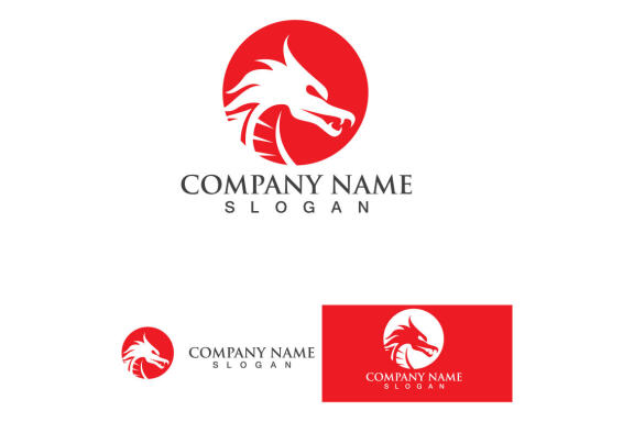 Dragon logo and symbol vector