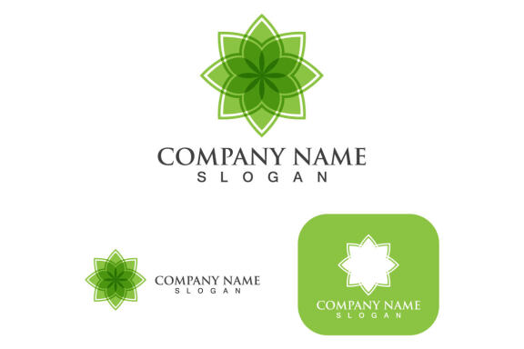 Eco Leaf Green nature Logo vector  template 
