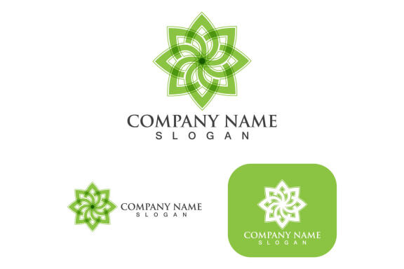 Eco Leaf Green nature Logo vector  template 