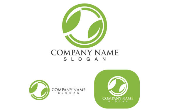 Eco Leaf Green nature Logo vector  template 
