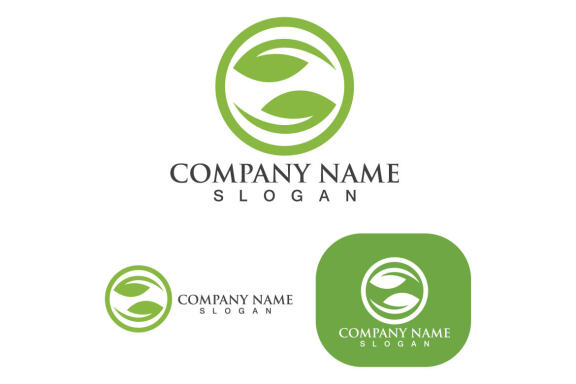 Eco Leaf Green nature Logo vector  template 