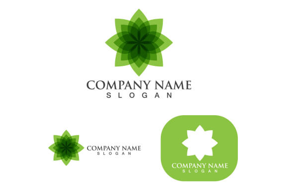 Eco Leaf Green nature Logo vector  template 