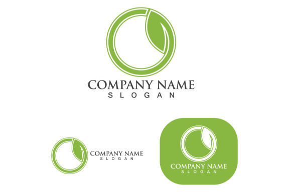 Eco Leaf Green nature Logo vector  template 