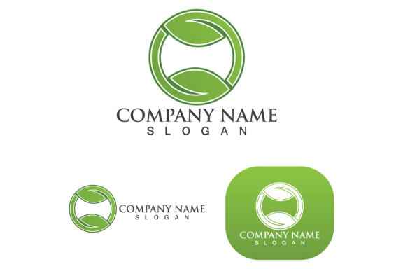 Eco Leaf Green nature Logo vector  template 