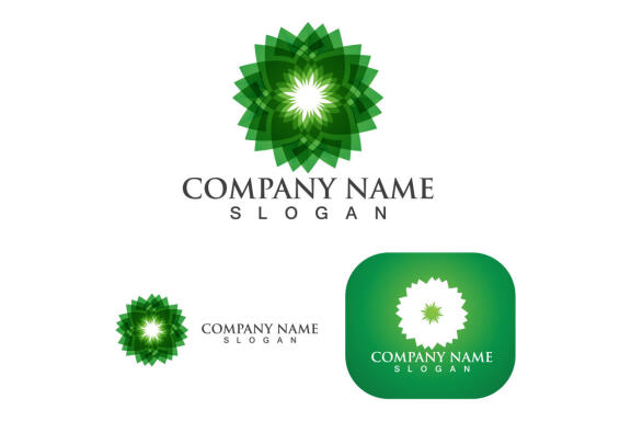 Eco Leaf Green nature Logo vector  template 
