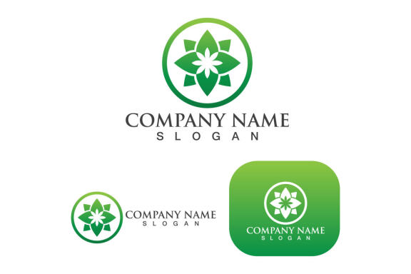 Eco Leaf Green nature Logo vector  template 