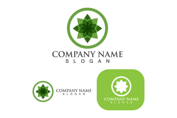 Eco Leaf Green nature Logo vector  template 
