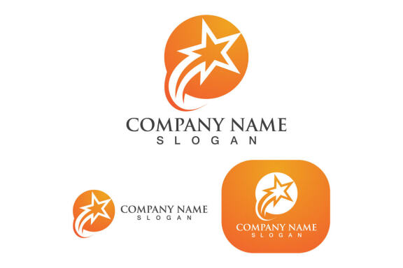 Star logo vector and template icon