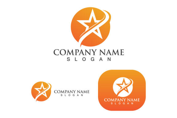 Star logo vector and template icon
