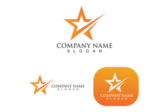 Star logo vector and template icon