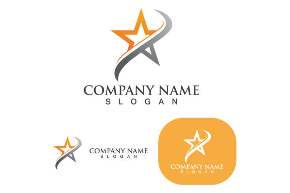 Star logo vector and template icon